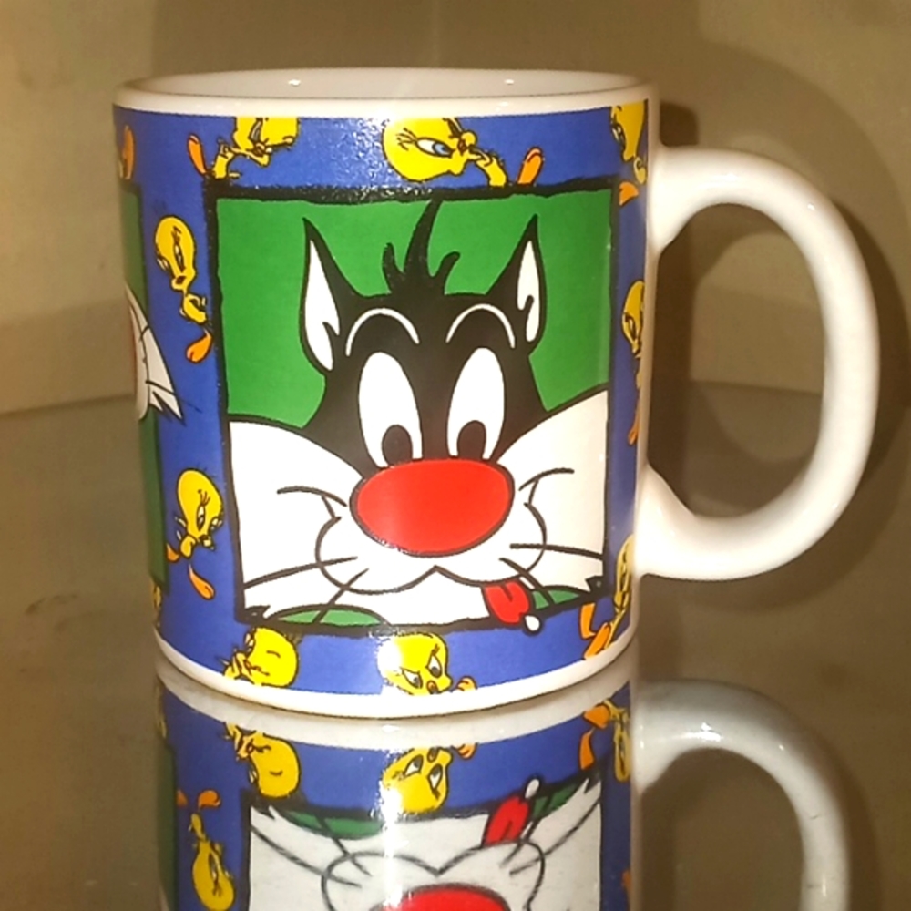 Vintage. 1993 Sylvester & Tweety Bird Warner Bros  Coffee Mug ☕